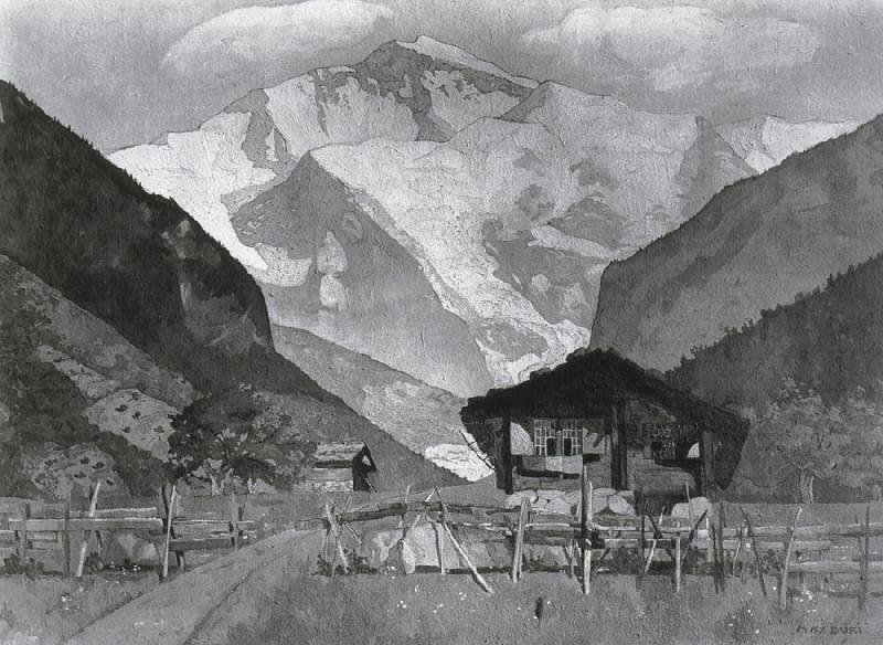 Max Buri Das Lauterbrunnental mit Jungfrau Sweden oil painting art